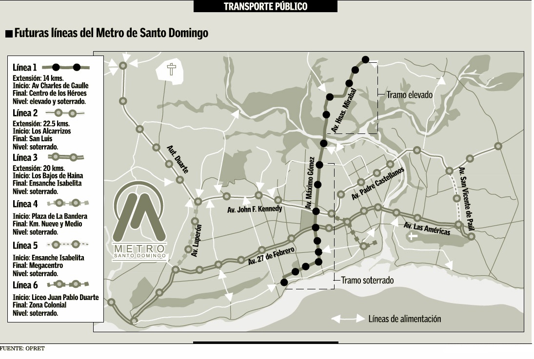 Santo Domingo Metro Map Dominican Republic   Santo Domingo Metro Map 